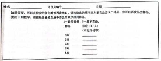 感官評價6:偏愛檢驗4