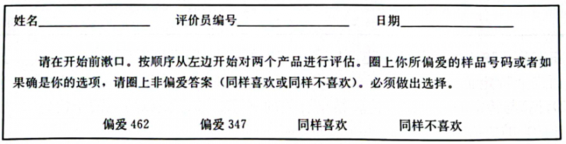 感官評價6:偏愛檢驗3